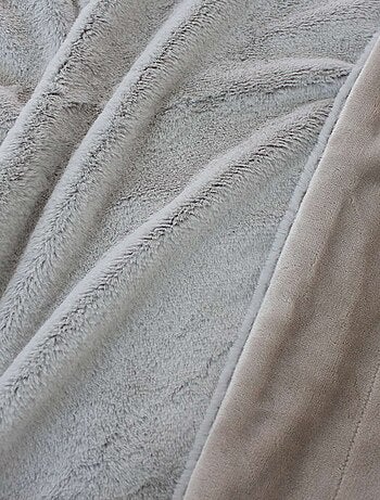 Plaid imitation fourrure et flanelle AZURA
