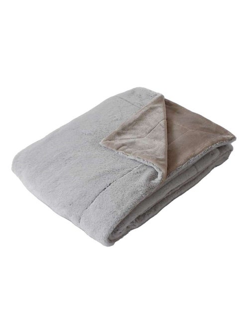 Plaid imitation fourrure et flanelle AZURA - Kiabi Plaid imitation fourrure et flanelle AZURA - Kiabi
