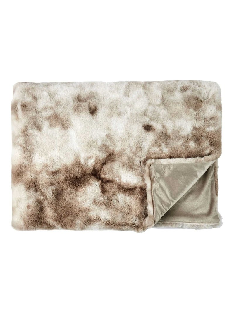 Plaid imitation fourrure OPULENCE Marron - Kiabi