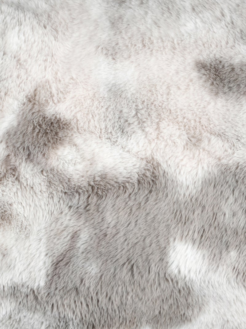 Plaid imitation fourrure ultra douce Beige coquille - Kiabi