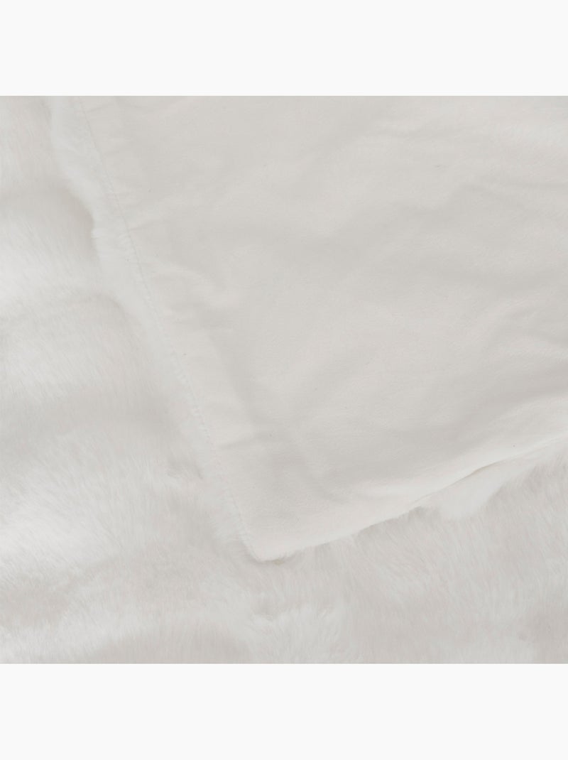 Plaid imitation fourrure ZEPHY Blanc - Kiabi