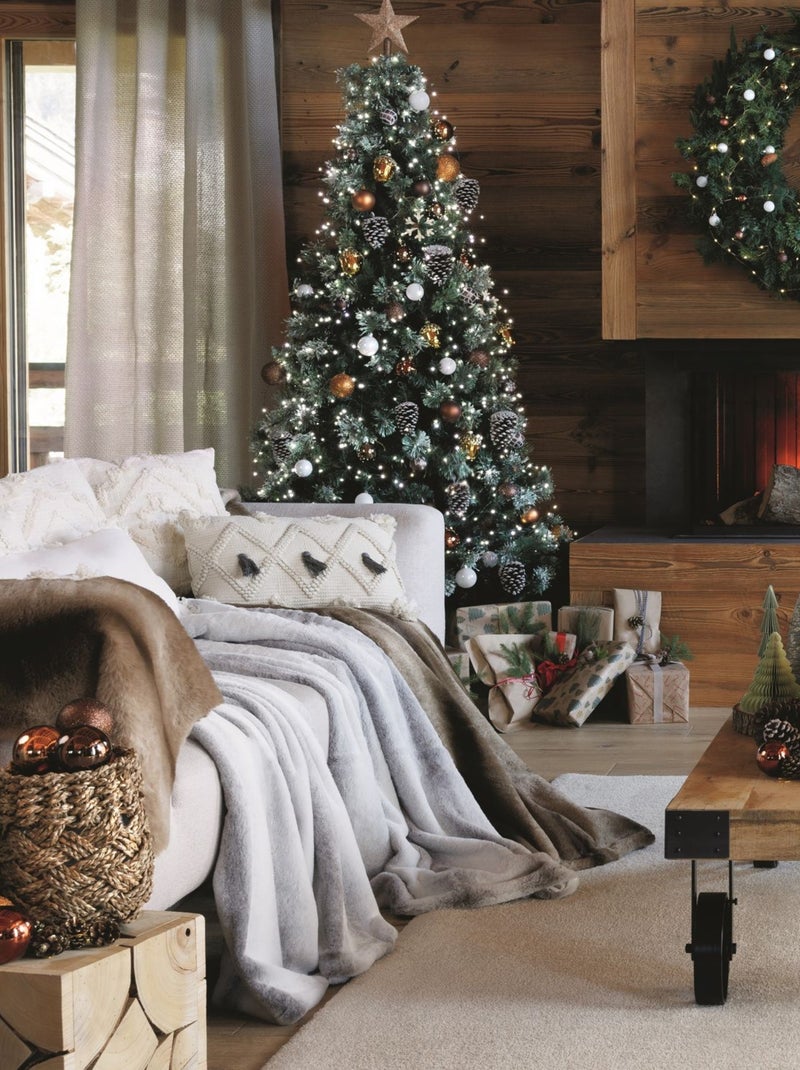 Plaid imitiation fourrure Grizzli Marron - Kiabi