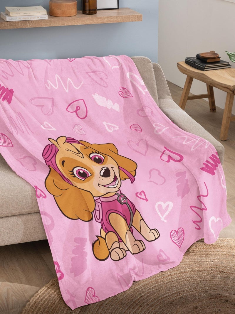 Plaid imprimé 100% polyester, PAT PATROUILLE GRAFFITY Rose - Kiabi