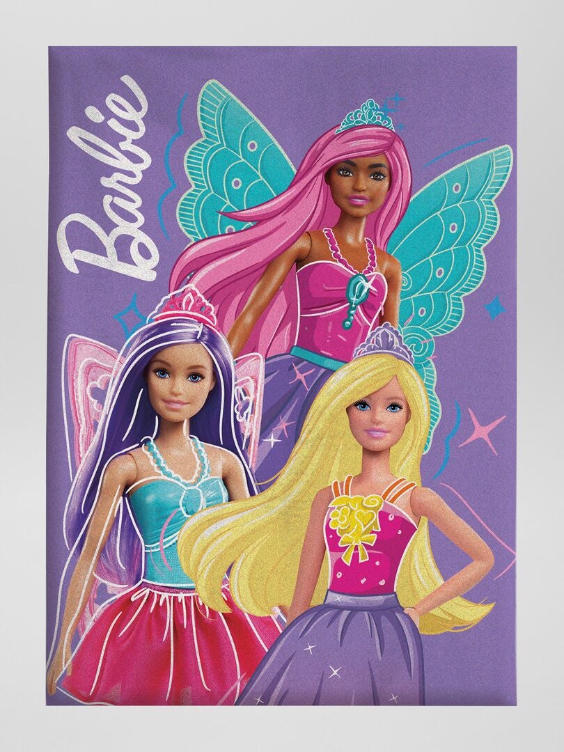 Plaid imprimé 'Barbie' violet - Kiabi
