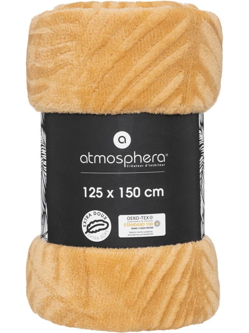 Plaid imprimé motifs tropicaux zoa Ocre - Kiabi