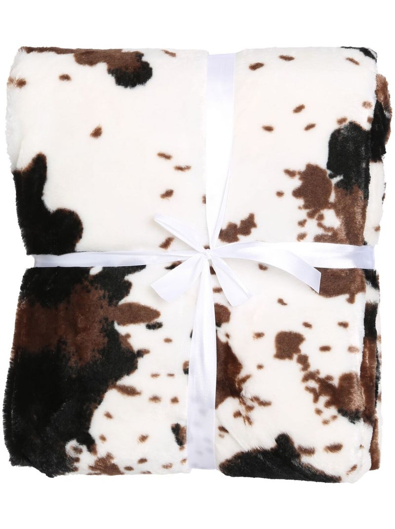 Plaid imprimé vache Blanc - Kiabi
