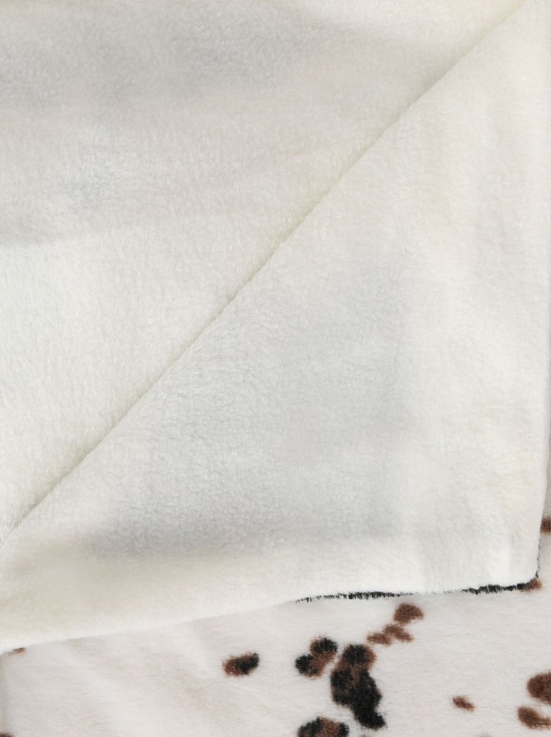 Plaid imprimé vache Blanc - Kiabi