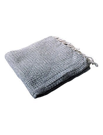 Plaid jacquard à franges