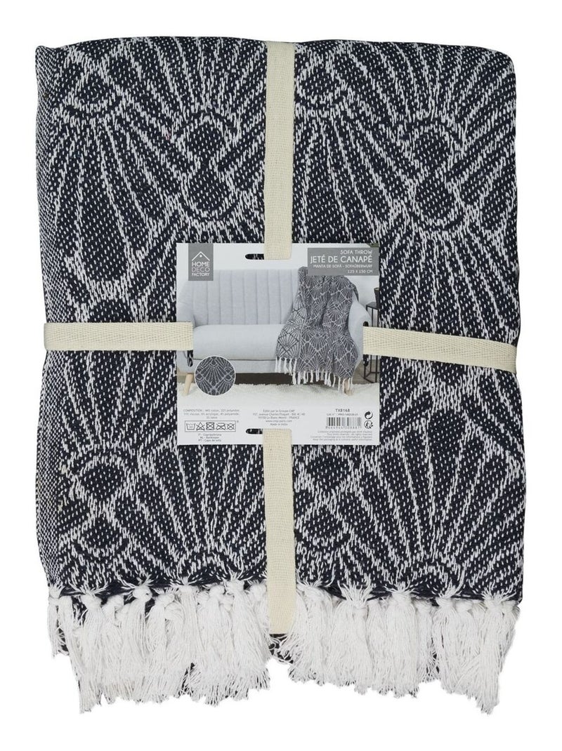 Plaid jacquard Blanc - Kiabi
