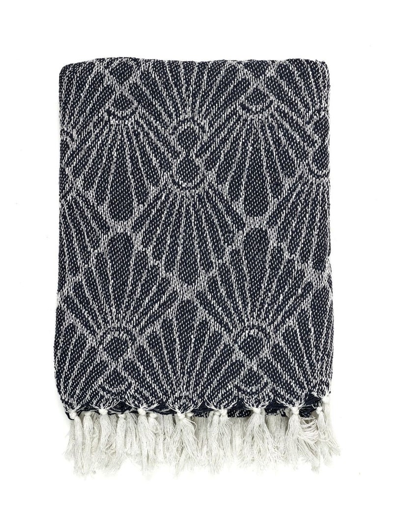 Plaid jacquard Blanc - Kiabi