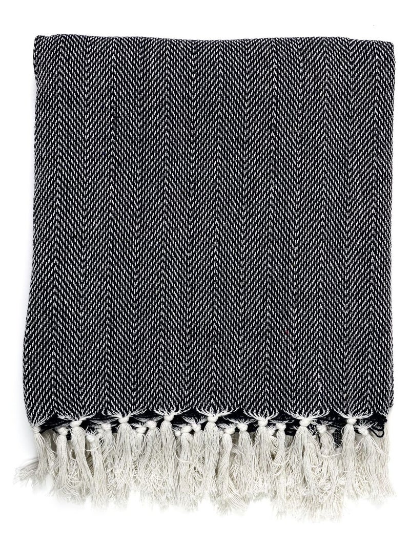 Plaid jacquard Bleu - Kiabi