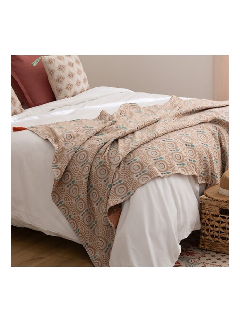 Plaid Jacquard Ikat Orange - Kiabi