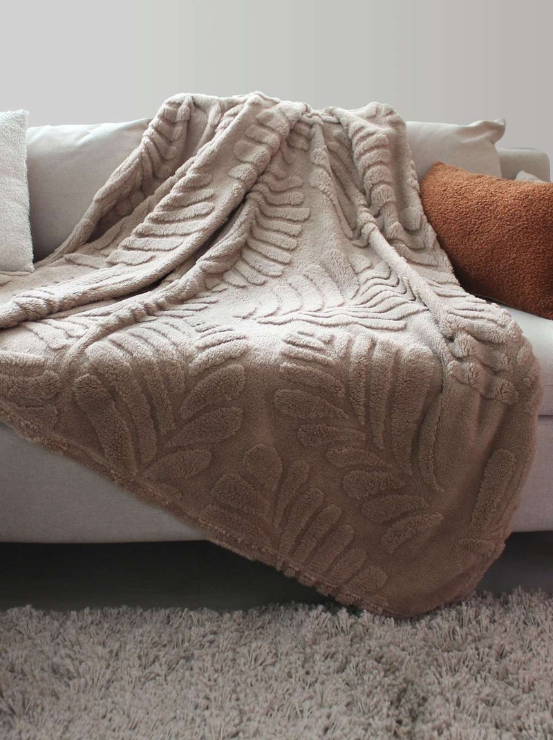 Plaid jacquard Lodge Taupe - Kiabi