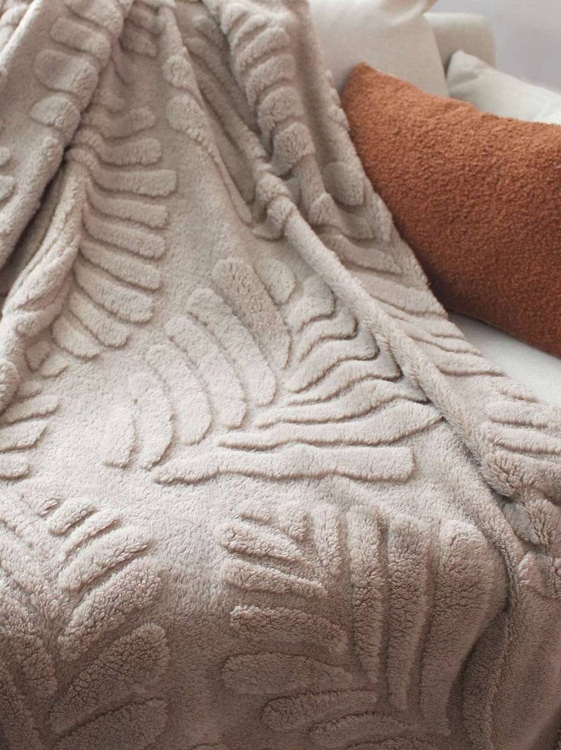 Plaid jacquard Lodge Taupe - Kiabi