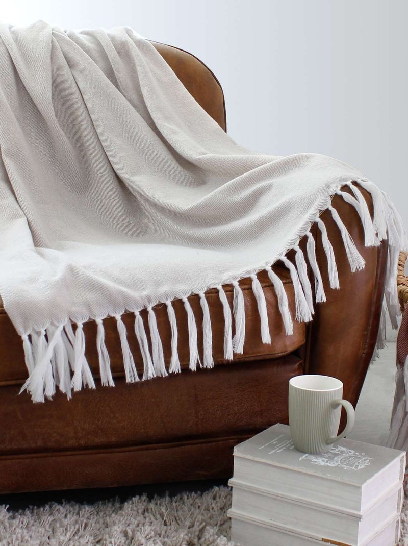 Plaid jacquard VESPER Beige - Kiabi