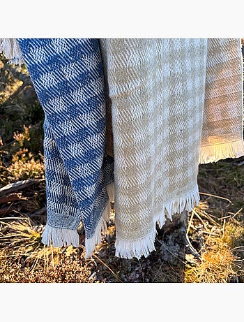 Plaid jacquard vichy en coton