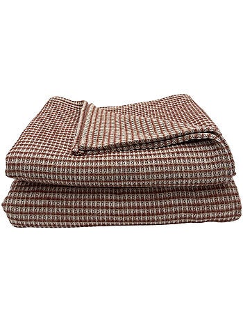 Plaid jacquard vichy en coton