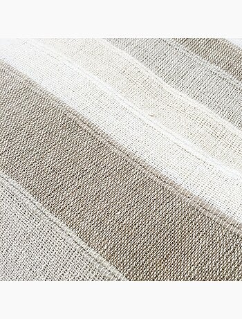 Plaid jeté de canapé / jeté de lit tissé - AKOLA - 100% coton - grand boutis en camaïeu