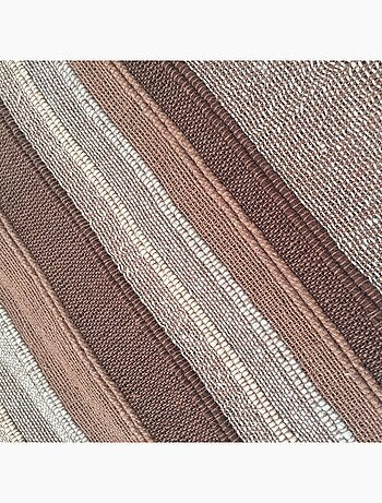 Plaid jeté de canapé / jeté de lit tissé - AKOLA - 100% coton - grand boutis en camaïeu