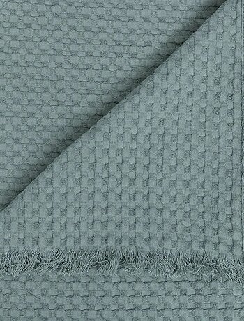 Plaid jete de lit widdy bleu celadon 130 x 180 cm