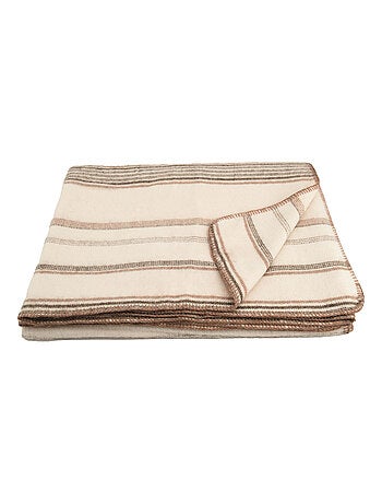 Plaid laine et mohair à rayure