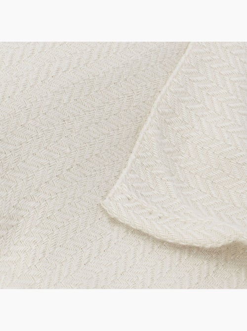 Plaid laine et soie - Petits chevrons - Kiabi