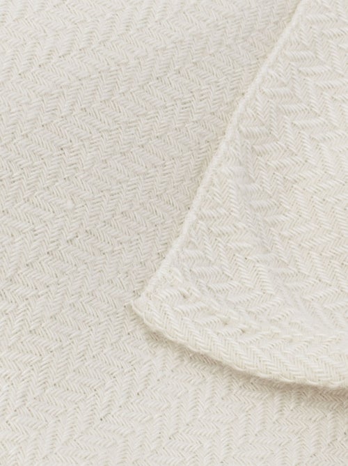 Plaid laine et soie - Petits chevrons - Kiabi