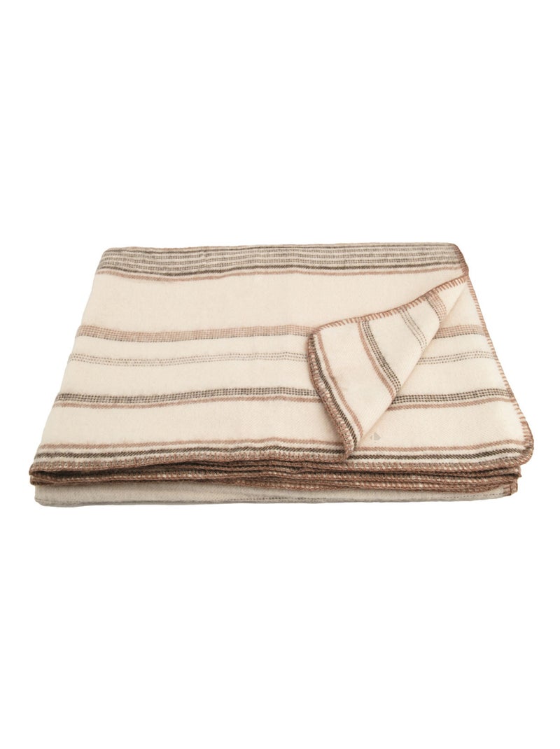 Plaid laine mélangée et mohair BAYONNE Marron caramel - Kiabi