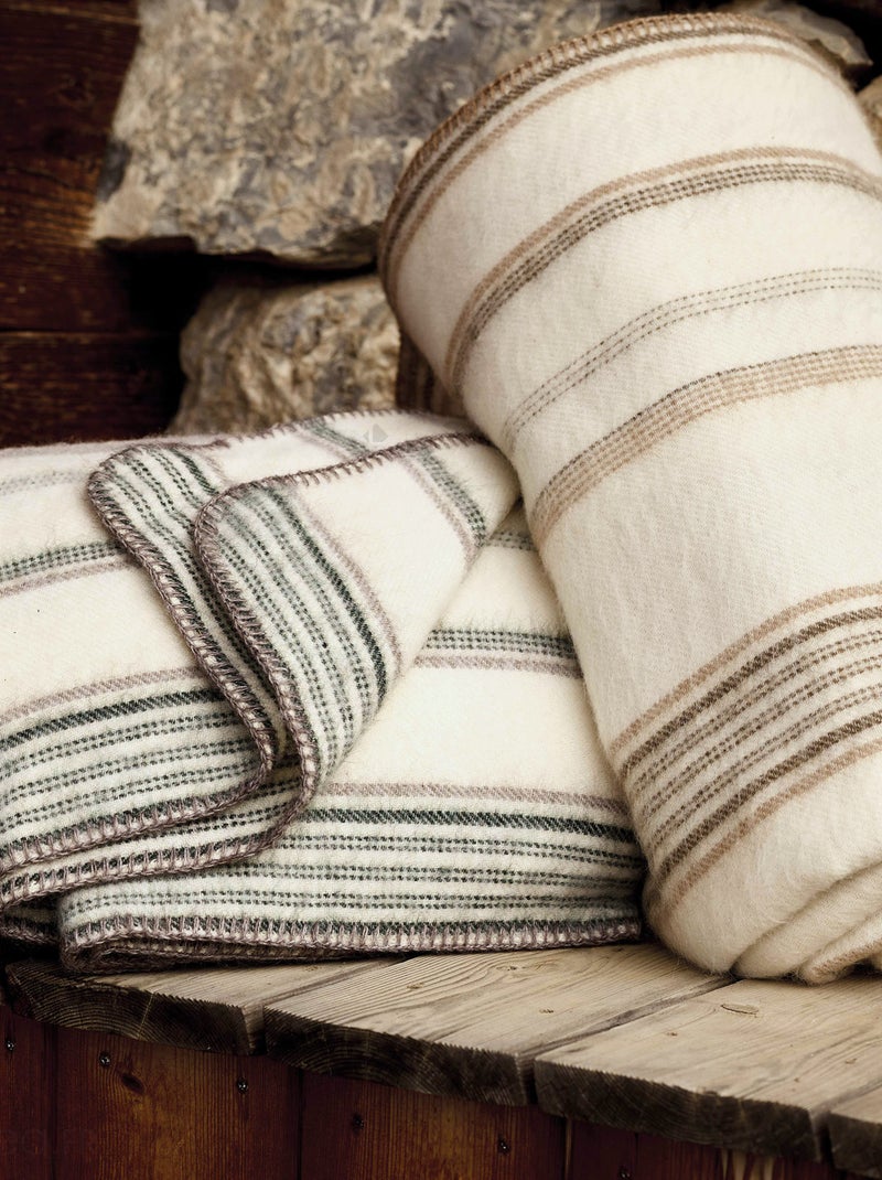 Plaid laine mélangée et mohair BAYONNE Marron caramel - Kiabi