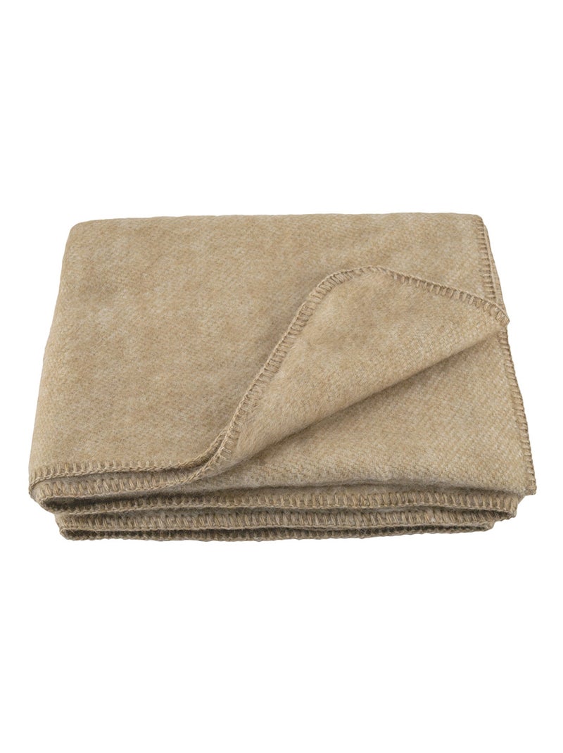 Plaid laine osloo Gris chiné - Kiabi