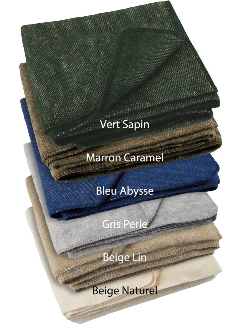 Plaid laine OSLOO Gris perle - Kiabi