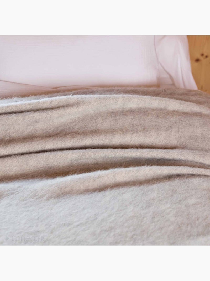 Plaid laine OSLOO Gris perle - Kiabi