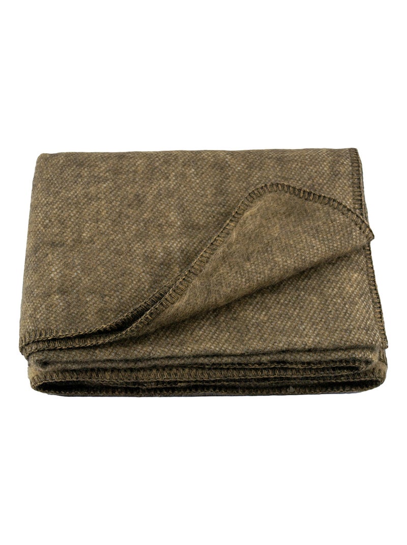 Plaid laine osloo Marron caramel - Kiabi