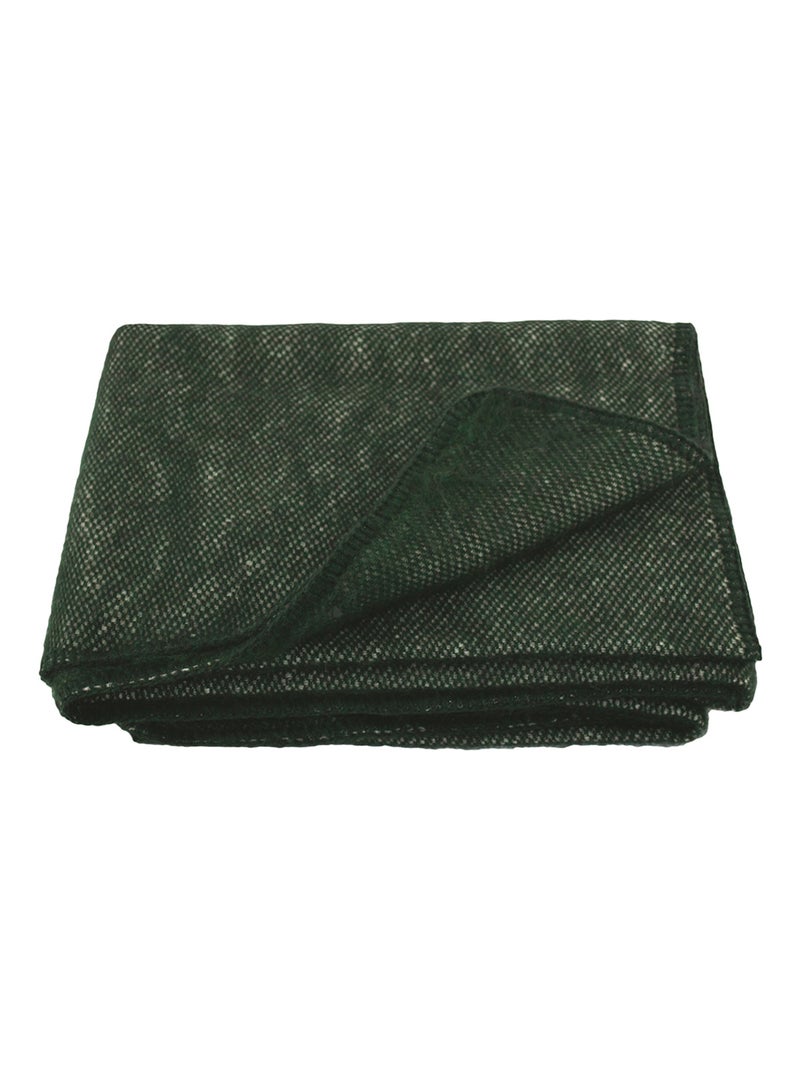 Plaid laine OSLOO Vert sapin - Kiabi