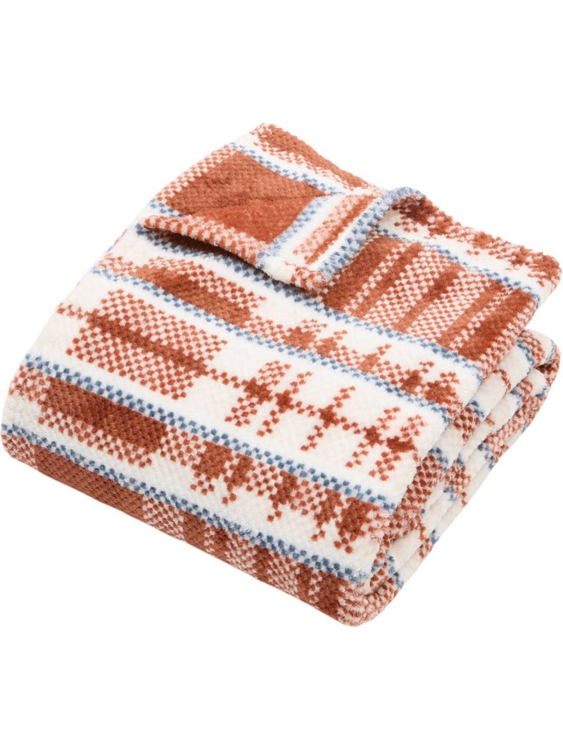 Plaid Lary 130x170cm Marron - Kiabi