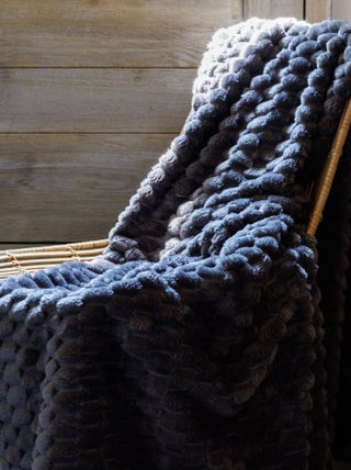 Plaid LEMMING en velours jacquard