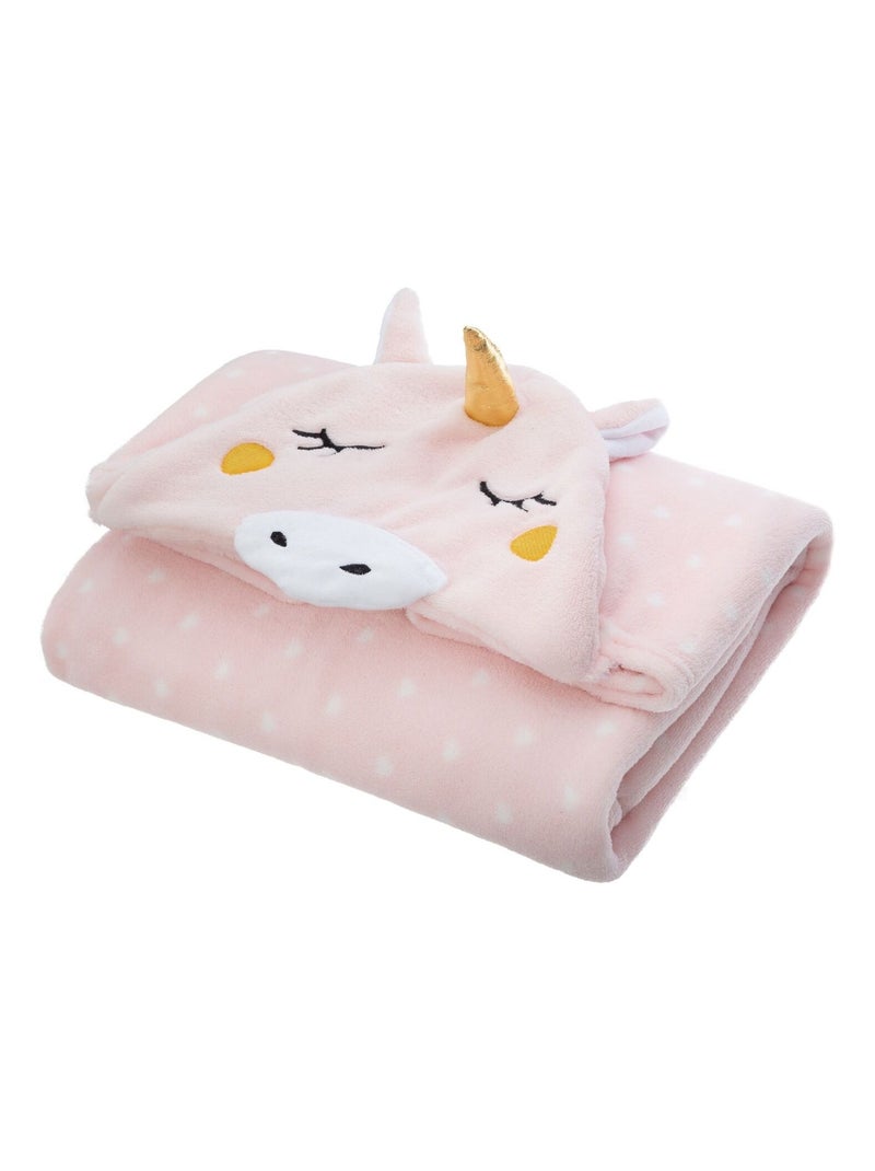 Plaid licorne Rose - Kiabi