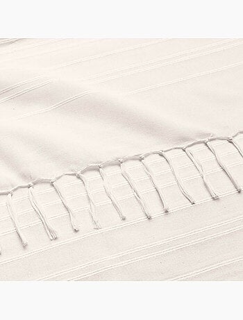 Plaid LILIA – 100 % coton – Plaid à franges