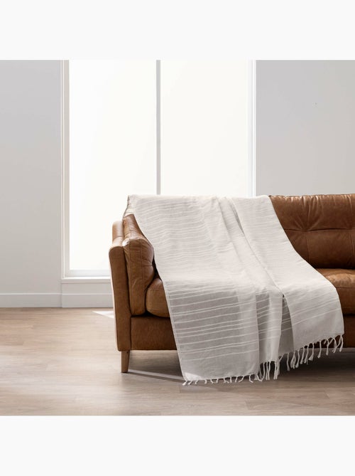 Plaid LILIA – 100 % coton – Plaid à franges - Kiabi Plaid LILIA – 100 % coton – Plaid à franges - Kiabi