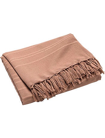 Plaid LILIA – 100 % coton – Plaid à franges