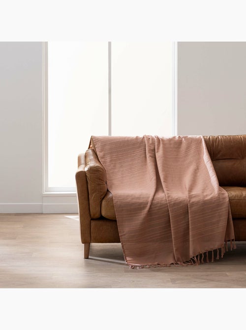 Plaid LILIA – 100 % coton – Plaid à franges - Kiabi
