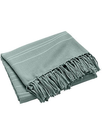 Plaid LILIA – 100 % coton – Plaid à franges