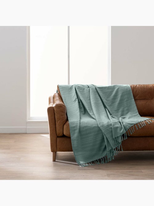 Plaid LILIA – 100 % coton – Plaid à franges - Kiabi