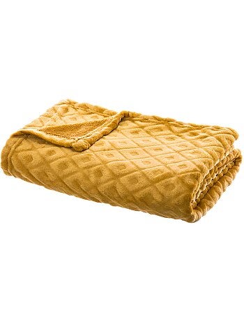 Plaid en flanelle motif losange en relief losan