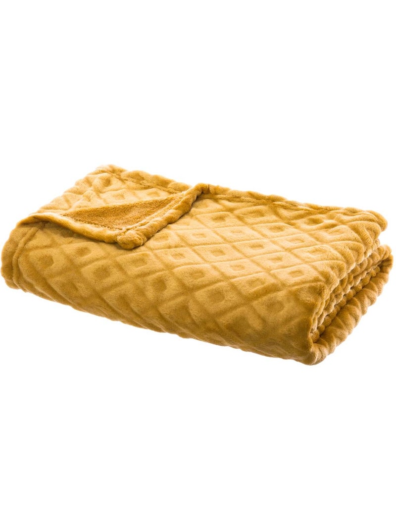 Plaid losan Jaune - Kiabi