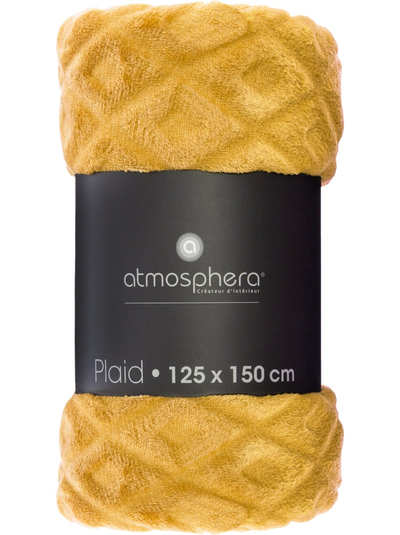 Plaid LOSANGE Jaune - Kiabi