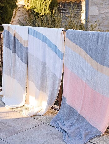 Plaid LUANDA gaze de coton