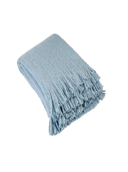 Plaid maille  - Effet laine tricotée - Kiabi