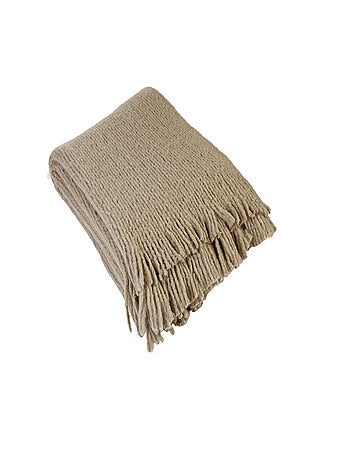 Plaid maille - Effet laine tricotée