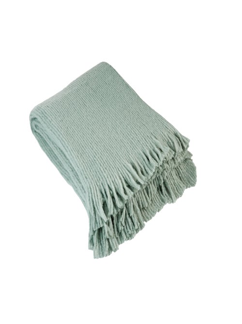 Plaid maille  - Effet laine tricotée - Kiabi